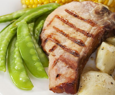 Root Beer Pork Chop Dinner Plated