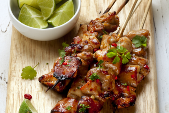 Spicy Thai Chicken Kebabs